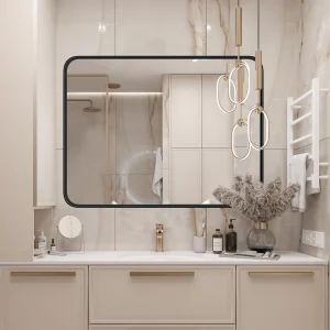 Matte Metal Bathroom Mirror